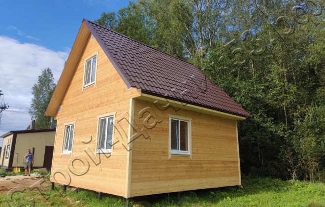 4 Каркасно-щитовой дом Д-59, 6x6м, 69.8 М², Московская область, Шаховской район, деревня Рябинки (13)